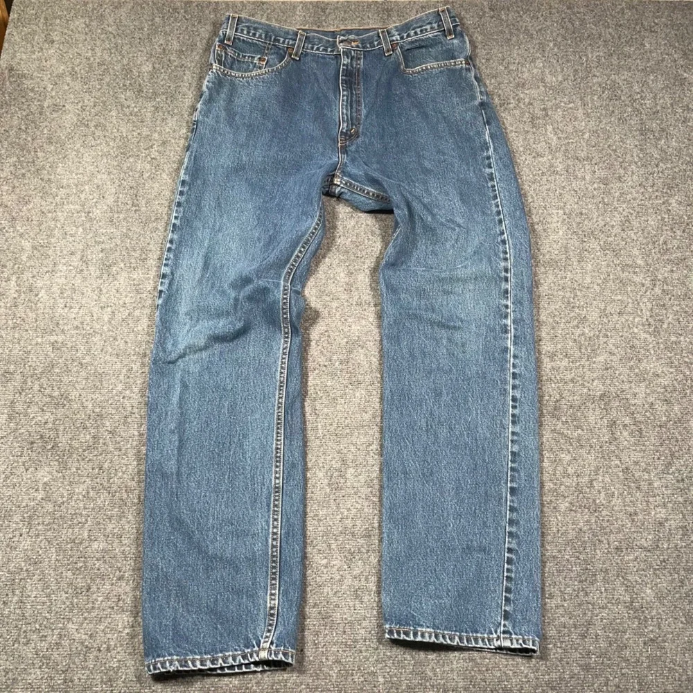 VTG Y2K‎ Levis 505 Mens 38x32 Regular Fit Straight Blue Denim Jeans Made in USA